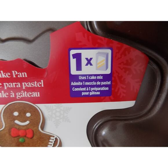 WILTON Gingerbread Man Boy Pan Cake Cookie Christmas Baking Non-Stick NEW - Picture 2 of 4